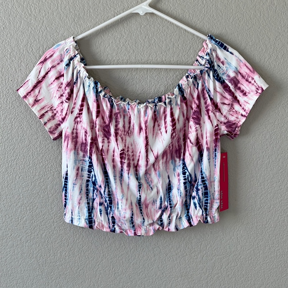 NWT Shosho Tie Dye off the Shoulder Crop Top Size Small